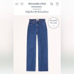 Abercrombie High Rise 90’s relaxed Jean